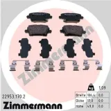 Bremsbelagsatz, Scheibenbremse Hinterachse ZIMMERMANN 22953.170.2