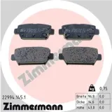Bremsbelagsatz, Scheibenbremse Hinterachse ZIMMERMANN 22994.145.1