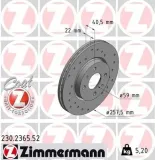 Bremsscheibe Vorderachse ZIMMERMANN 230.2365.52