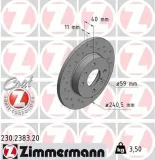 Bremsscheibe ZIMMERMANN 230.2383.20