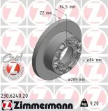 Bremsscheibe ZIMMERMANN 230.6240.20