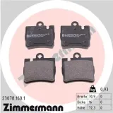 Bremsbelagsatz, Scheibenbremse Hinterachse ZIMMERMANN 23078.160.1