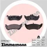 Bremsbelagsatz, Scheibenbremse Hinterachse ZIMMERMANN 23190.165.1