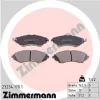 Bremsbelagsatz, Scheibenbremse Vorderachse ZIMMERMANN 23234.170.1