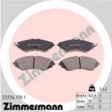 Bremsbelagsatz, Scheibenbremse Vorderachse ZIMMERMANN 23234.170.1