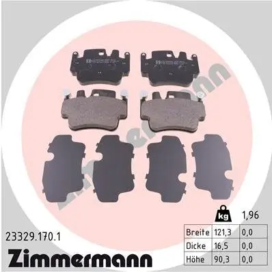 Bremsbelagsatz, Scheibenbremse ZIMMERMANN 23329.170.1 Bild Bremsbelagsatz, Scheibenbremse ZIMMERMANN 23329.170.1