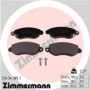 Bremsbelagsatz, Scheibenbremse Vorderachse ZIMMERMANN 23434.185.1