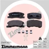 Bremsbelagsatz, Scheibenbremse Vorderachse ZIMMERMANN 23497.155.1