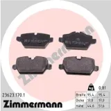 Bremsbelagsatz, Scheibenbremse Hinterachse ZIMMERMANN 23623.170.1