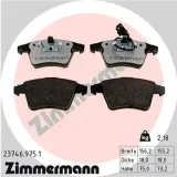 Bremsbelagsatz, Scheibenbremse Vorderachse ZIMMERMANN 23746.975.1