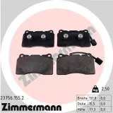 Bremsbelagsatz, Scheibenbremse Vorderachse ZIMMERMANN 23756.155.2