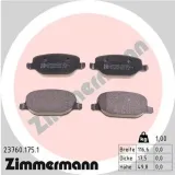 Bremsbelagsatz, Scheibenbremse Hinterachse ZIMMERMANN 23760.175.1