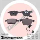Bremsbelagsatz, Scheibenbremse Vorderachse ZIMMERMANN 23762.200.1