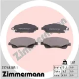 Bremsbelagsatz, Scheibenbremse Vorderachse ZIMMERMANN 23768.185.1