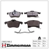 Bremsbelagsatz, Scheibenbremse Vorderachse ZIMMERMANN 23832.900.2