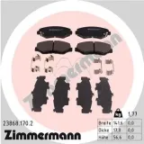 Bremsbelagsatz, Scheibenbremse Vorderachse ZIMMERMANN 23868.170.2
