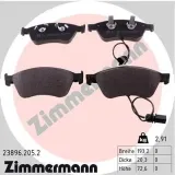 Bremsbelagsatz, Scheibenbremse Vorderachse ZIMMERMANN 23896.205.2