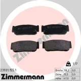 Bremsbelagsatz, Scheibenbremse Hinterachse ZIMMERMANN 23931.155.1