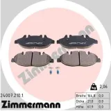 Bremsbelagsatz, Scheibenbremse Vorderachse ZIMMERMANN 24007.210.1