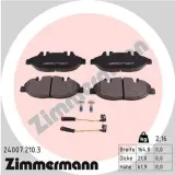 Bremsbelagsatz, Scheibenbremse Vorderachse ZIMMERMANN 24007.210.3