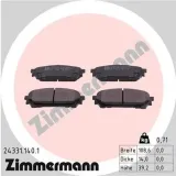 Bremsbelagsatz, Scheibenbremse Hinterachse ZIMMERMANN 24331.140.1
