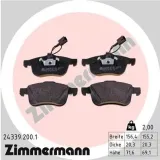 Bremsbelagsatz, Scheibenbremse Vorderachse ZIMMERMANN 24339.200.1
