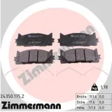 Bremsbelagsatz, Scheibenbremse Vorderachse ZIMMERMANN 24350.175.2