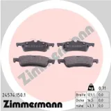 Bremsbelagsatz, Scheibenbremse Hinterachse ZIMMERMANN 24574.150.1
