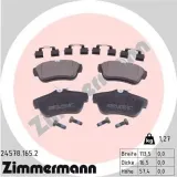 Bremsbelagsatz, Scheibenbremse Hinterachse ZIMMERMANN 24578.165.2