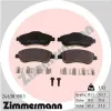 Bremsbelagsatz, Scheibenbremse Vorderachse ZIMMERMANN 24638.190.1