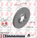 Bremsscheibe Vorderachse ZIMMERMANN 250.1349.20