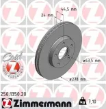 Bremsscheibe Vorderachse ZIMMERMANN 250.1350.20