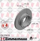 Bremsscheibe Hinterachse ZIMMERMANN 250.1358.20