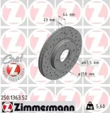 Bremsscheibe ZIMMERMANN 250.1363.52