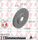 Bremsscheibe ZIMMERMANN 250.1374.52