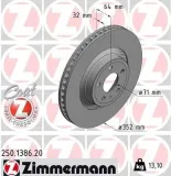 Bremsscheibe ZIMMERMANN 250.1386.20