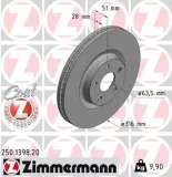 Bremsscheibe ZIMMERMANN 250.1398.20