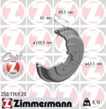 Bremstrommel Hinterachse ZIMMERMANN 250.1769.20