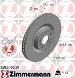 Bremsscheibe Vorderachse ZIMMERMANN 250.5700.20