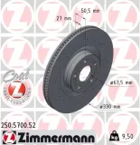 Bremsscheibe Vorderachse ZIMMERMANN 250.5700.52