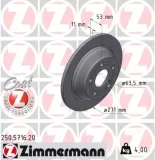 Bremsscheibe Hinterachse ZIMMERMANN 250.5716.20