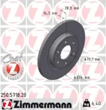 Bremsscheibe Hinterachse ZIMMERMANN 250.5718.20