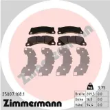 Bremsbelagsatz, Scheibenbremse Vorderachse ZIMMERMANN 25007.168.1