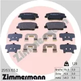 Bremsbelagsatz, Scheibenbremse Hinterachse ZIMMERMANN 25153.155.2