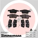 Bremsbelagsatz, Scheibenbremse Hinterachse ZIMMERMANN 25212.160.1