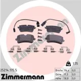Bremsbelagsatz, Scheibenbremse Hinterachse ZIMMERMANN 25214.175.5