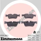 Bremsbelagsatz, Scheibenbremse Hinterachse ZIMMERMANN 25331.160.1