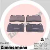 Bremsbelagsatz, Scheibenbremse Vorderachse ZIMMERMANN 25643.170.1