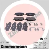 Bremsbelagsatz, Scheibenbremse ZIMMERMANN 25757.175.2