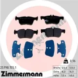 Bremsbelagsatz, Scheibenbremse Hinterachse ZIMMERMANN 25798.155.1